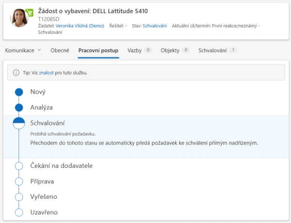 workflow v service deskovém nástroji