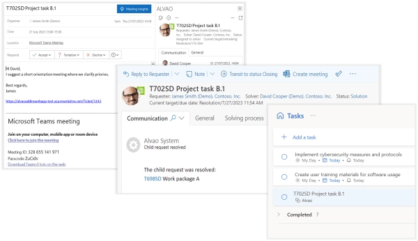 project management whit Microsoft apps integration