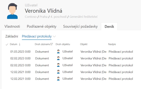 Elektronický předávací protokol v ALVAO Service Desk