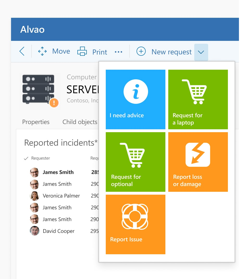 xample of ALVAO IT Asset Management