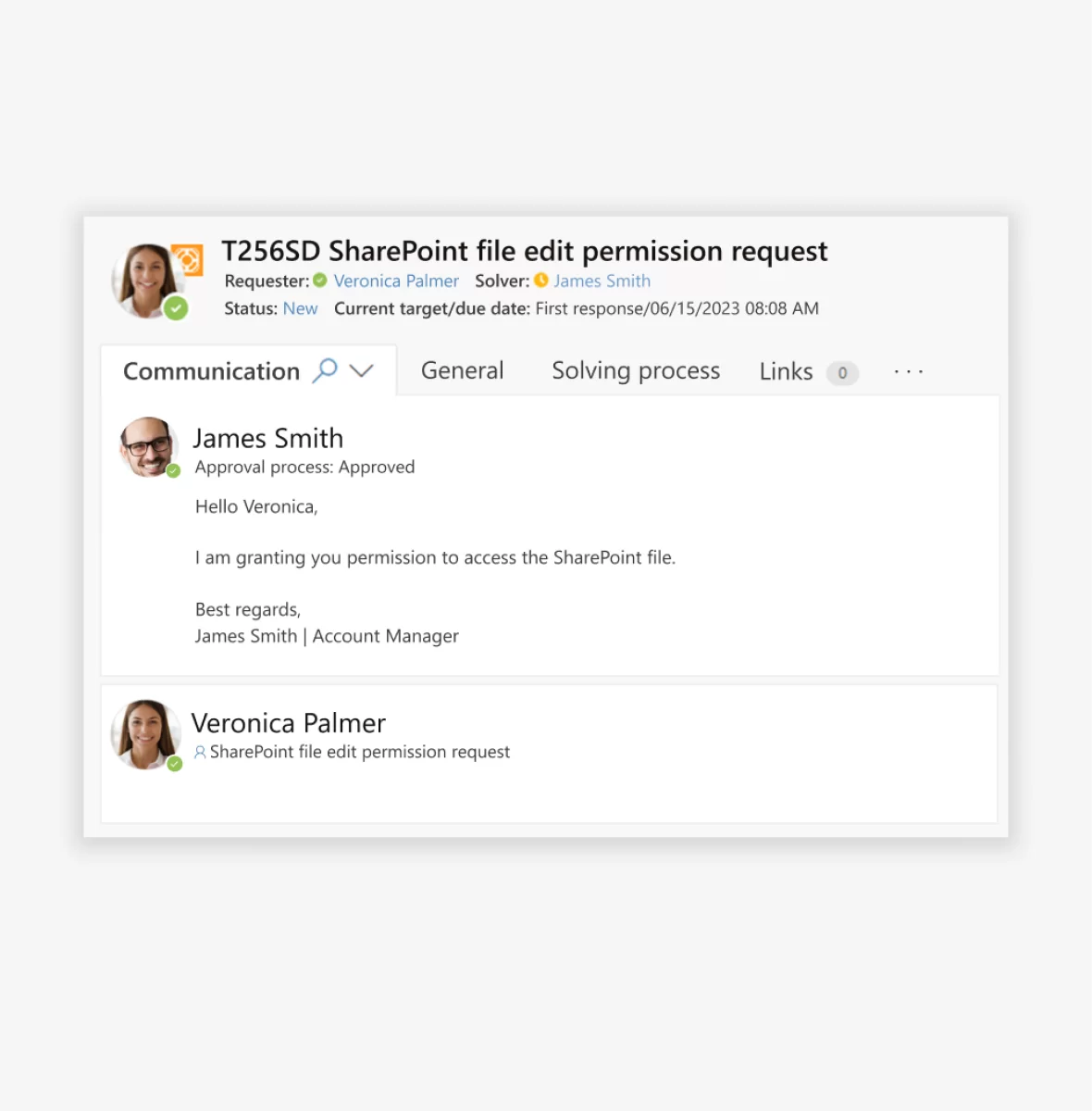 Controlled permissions for access to key information