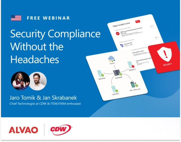 Jaro Tomik, CDW Expert at the ITAM Webinar with ALVAO