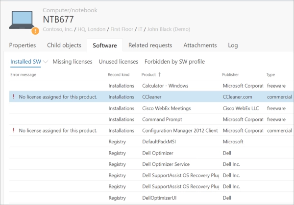 software and license management