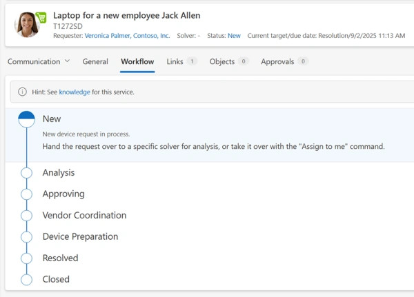 service request management in ITSM