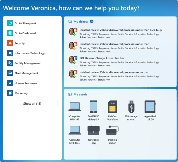 self-service portal pro all enterprise services